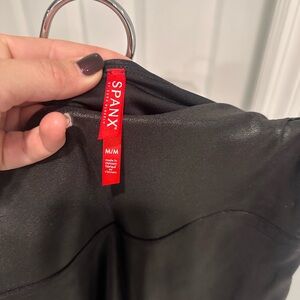 Spanx faux leather leggings size medium